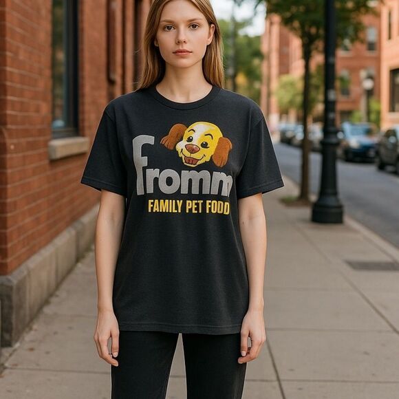 Next Level Women’s Fromm Pet Food Graphic Tee Shirt Sz XL - Picture 1 of 10